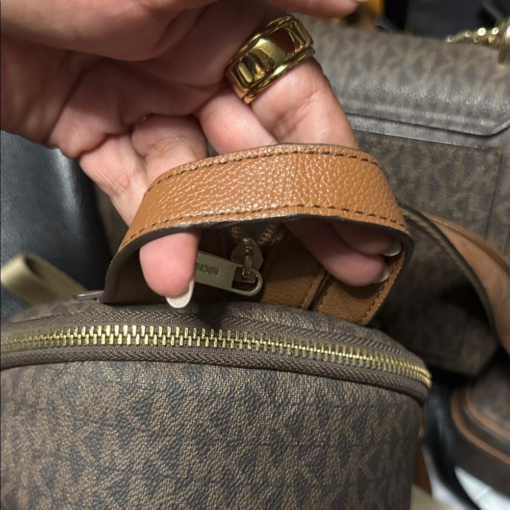 Michael Kors Signature Brown Backpack - Picture 3 of 4